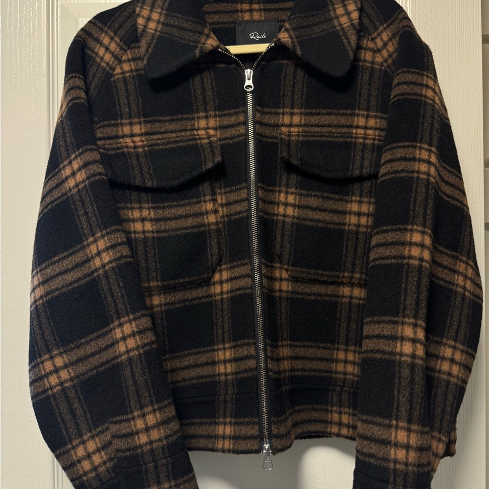 Rails Cheyenne Plaid Brushed Wool Blend Coat size medium